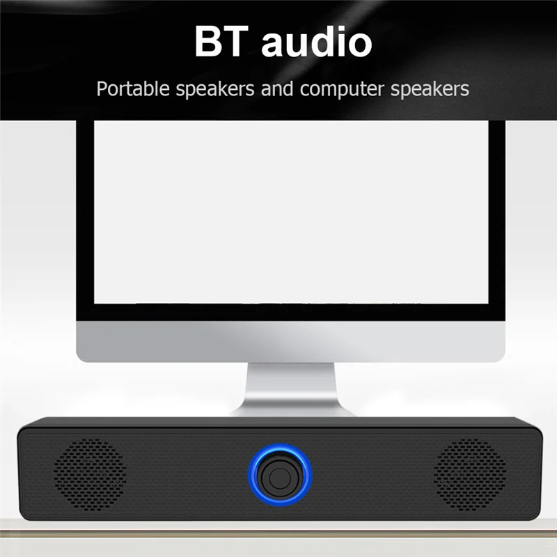 

Надежная звуковая панель с питанием от USB, Bluetooth 5,0, динамик 4D объемного звучания, стерео бас-сабвуфер, звуковая панель для ноутбука, домашнего кинотеатра-ABDQ