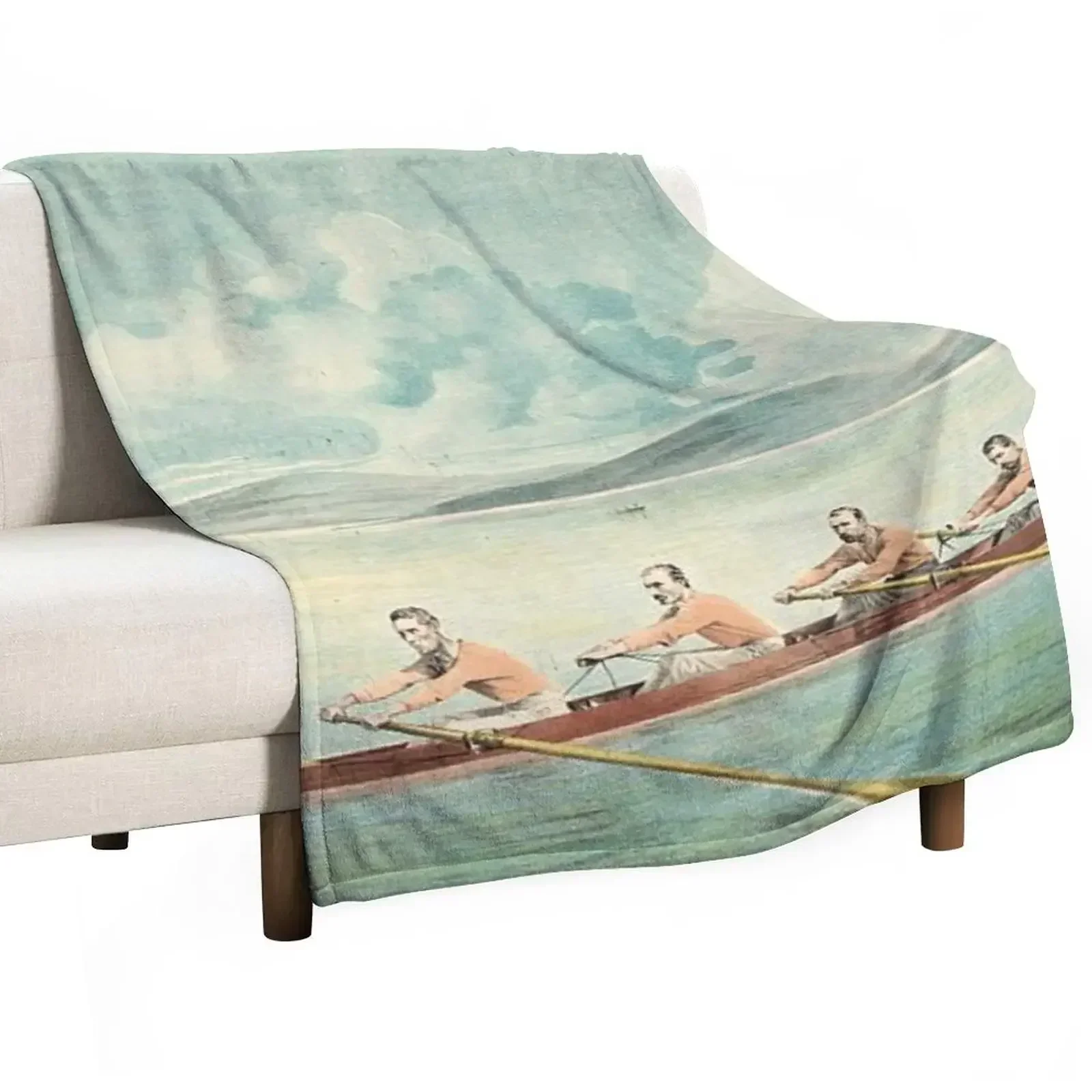 Rower Throw Blanket Sofa Thermal Hairy Blankets