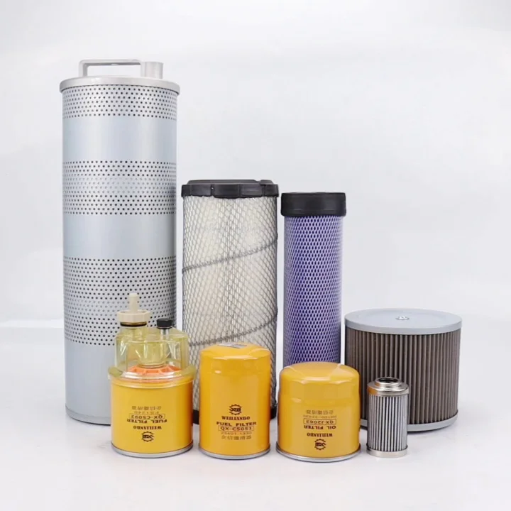 For Excavator Shantui 60-9A 75-9A oil diesel air grid hydraulic return oil inlet pilot filter element maintenance Free shipping