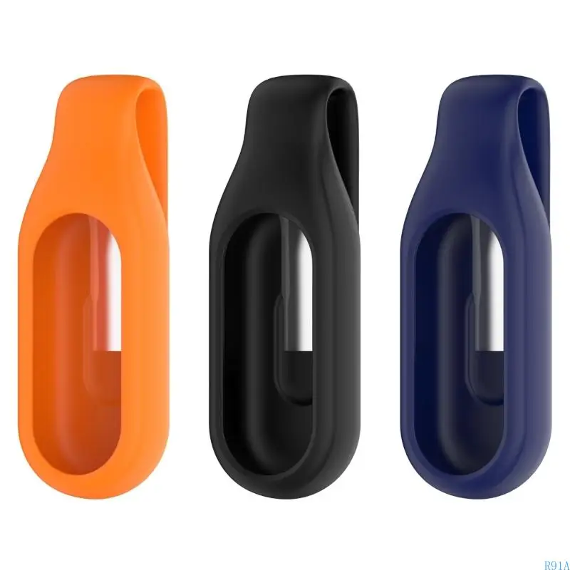 

R91A Soft Silicone Case Shell Steel Clip Buckle Holder For Band 10 9 8 Sports Straps Protections Sleeve Housing