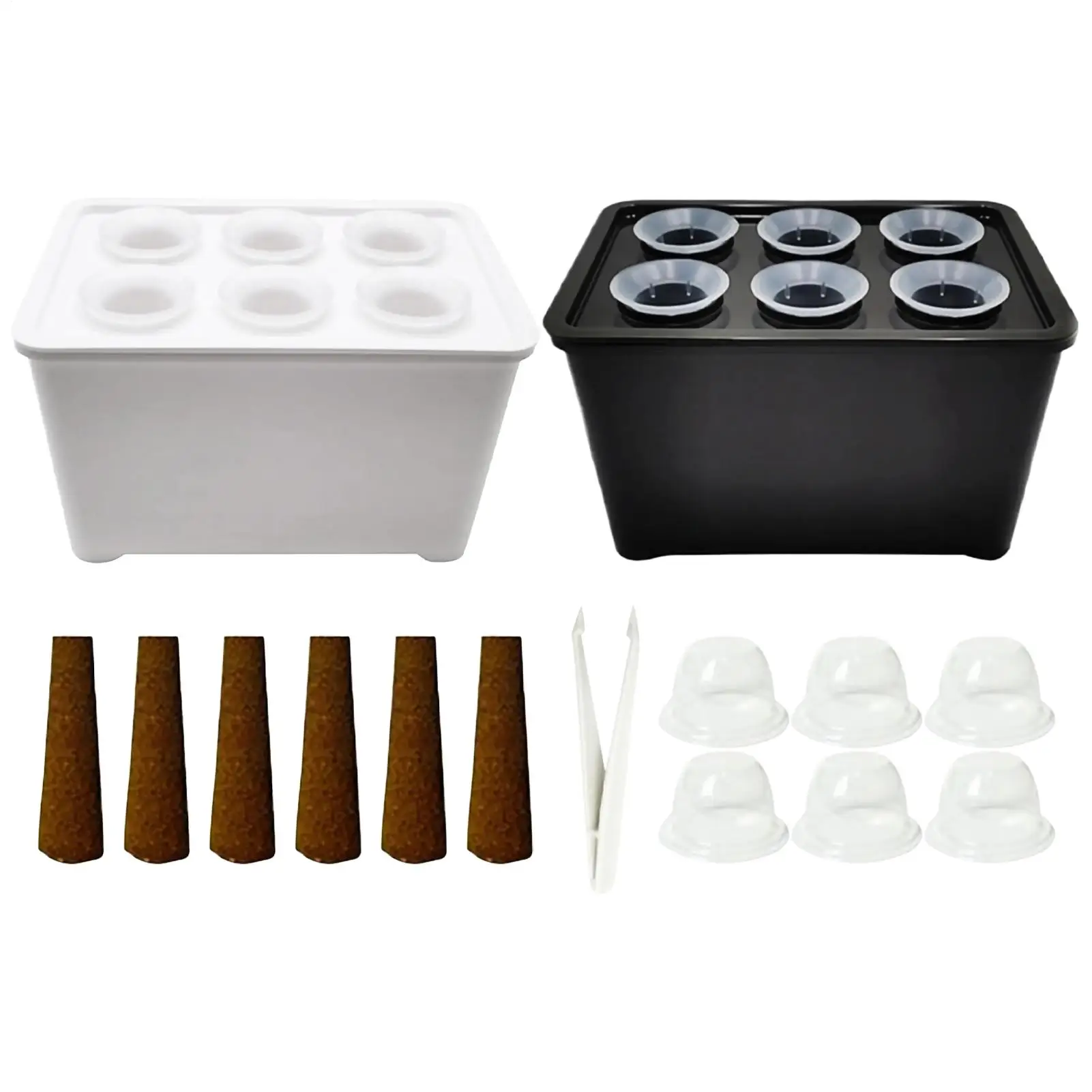 

Seedling Tray 6-Cell Adjustable Humidity Propagator Growing Plant Starter Trays For Flowers Vegetables Indoor Dorm Office