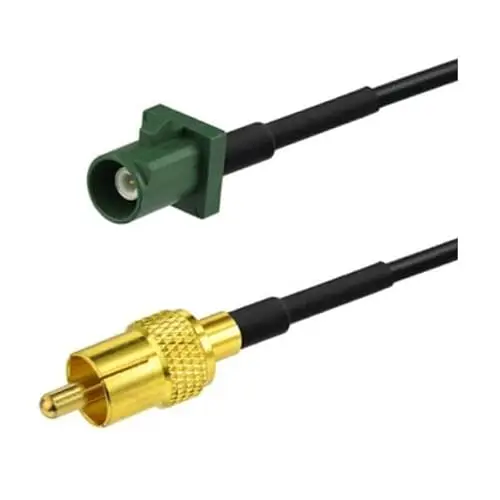 Fakra E Male to RCA Male with Extension RF Cable for Car Reverse Backup Rear View Camera 15CM