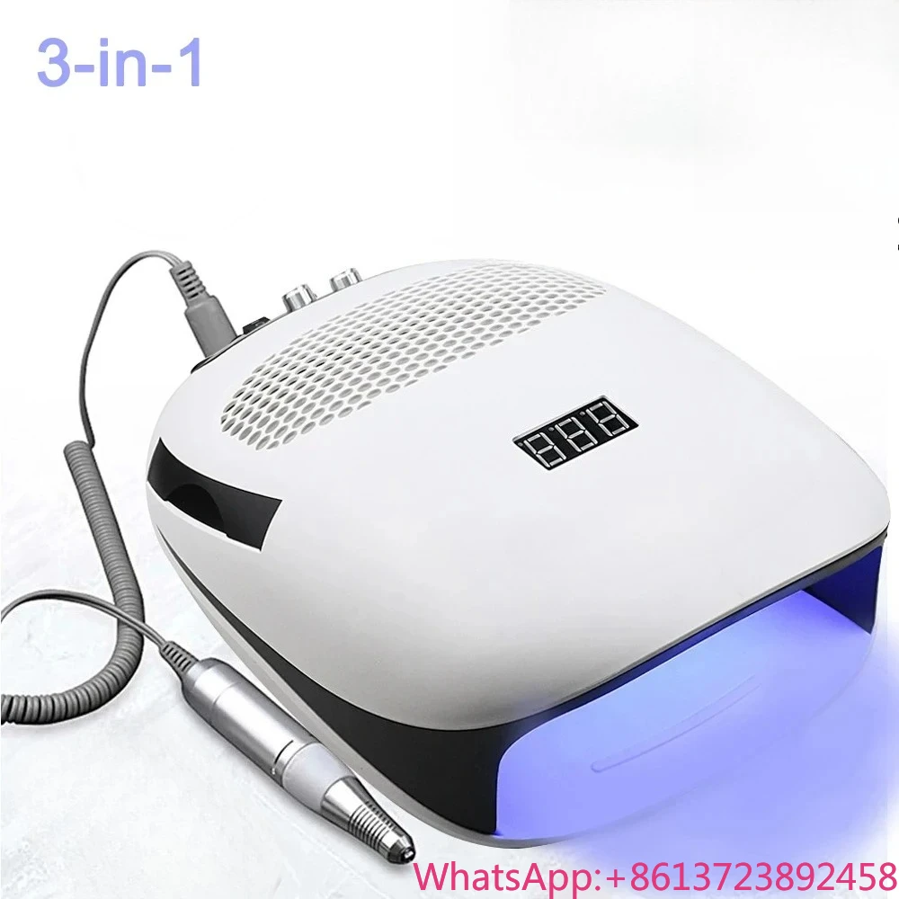 

140W 3-IN-1Multifunction Dust Vacuum Cleaner &Electric Drill &UV LED Lamp Manicure Machine for Salon