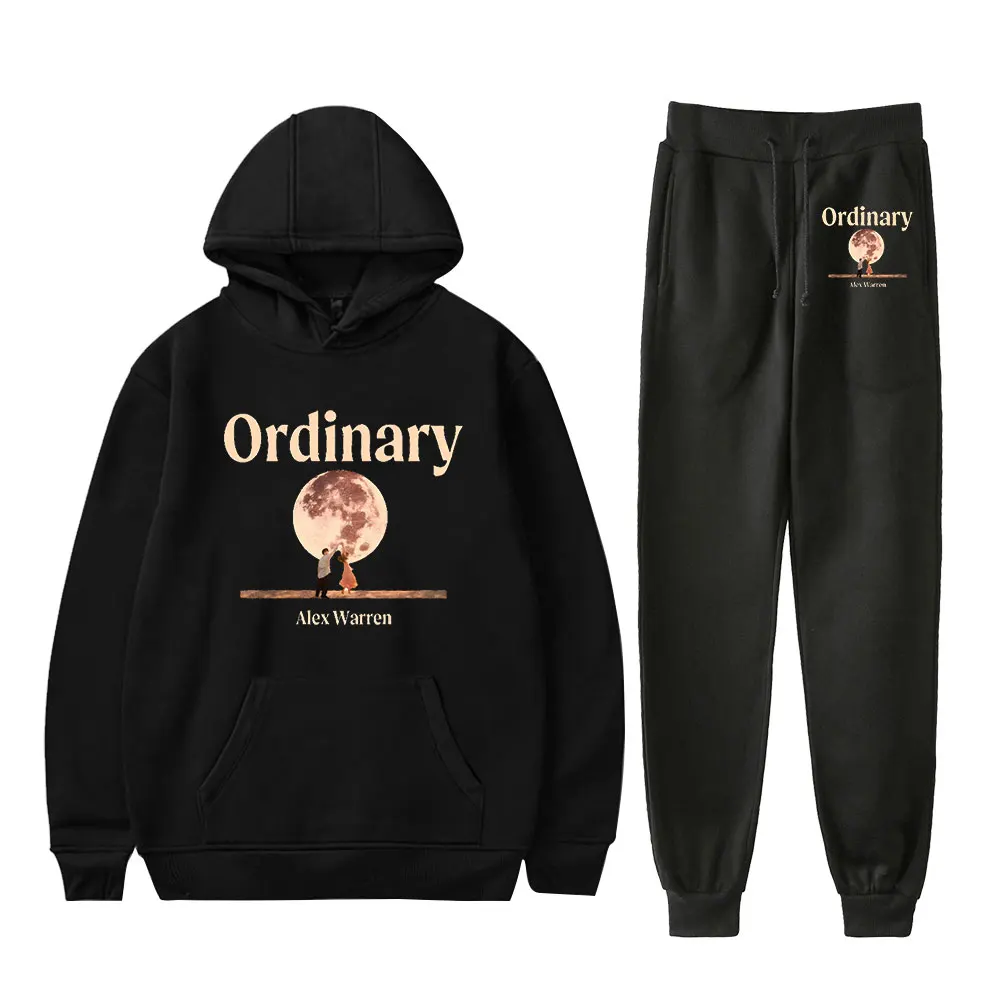 

Alex Warren Ordinary Hoodie Suit Pocket Drawstring Hoodie Streetwear Man/Woman 2 Pieces Sets