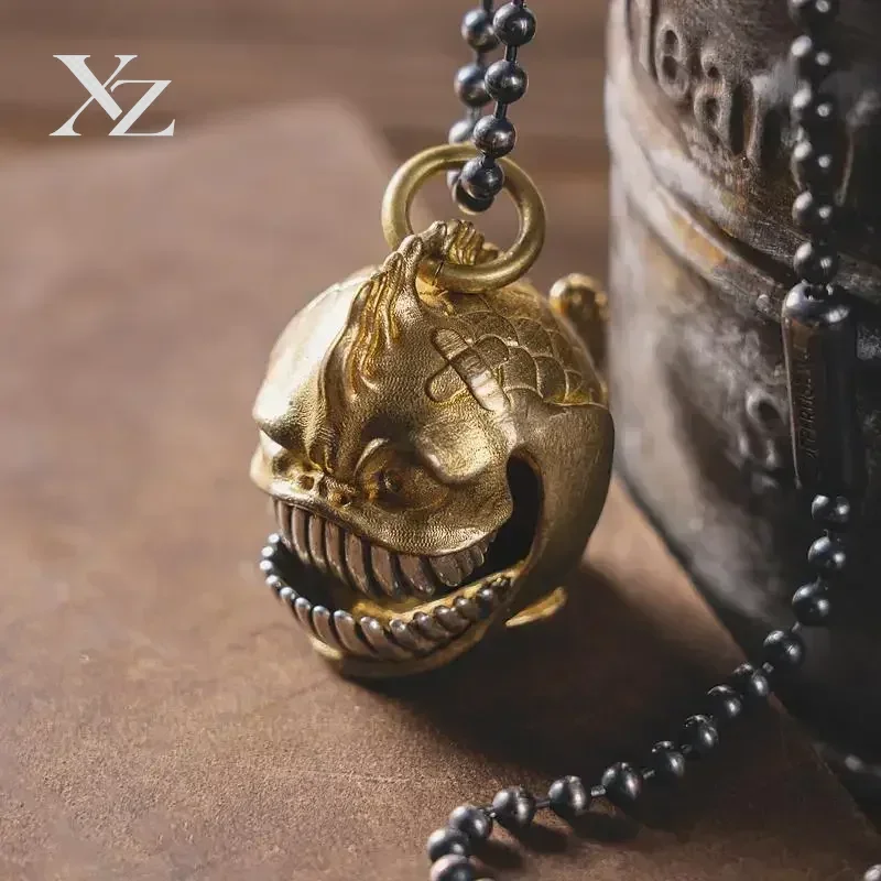 High Quality Wuchong Original Silver-Copper Keychain Piranha Smiling Bell Lucky Pendant for Key Bags – Hot Sale Durable Car