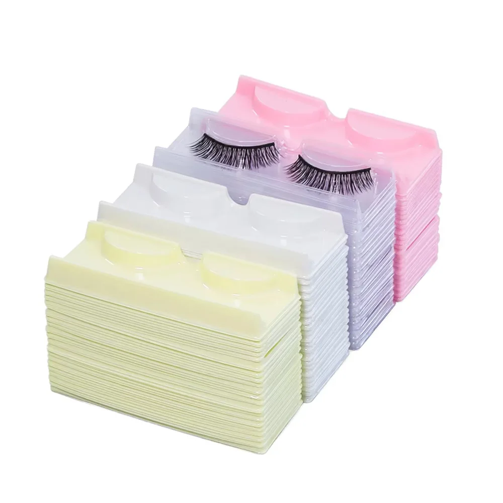 10pcs Reusable Eyes Lashes Case Clear Lid Eyelash Holders False Eyelashes Empty Packing Box