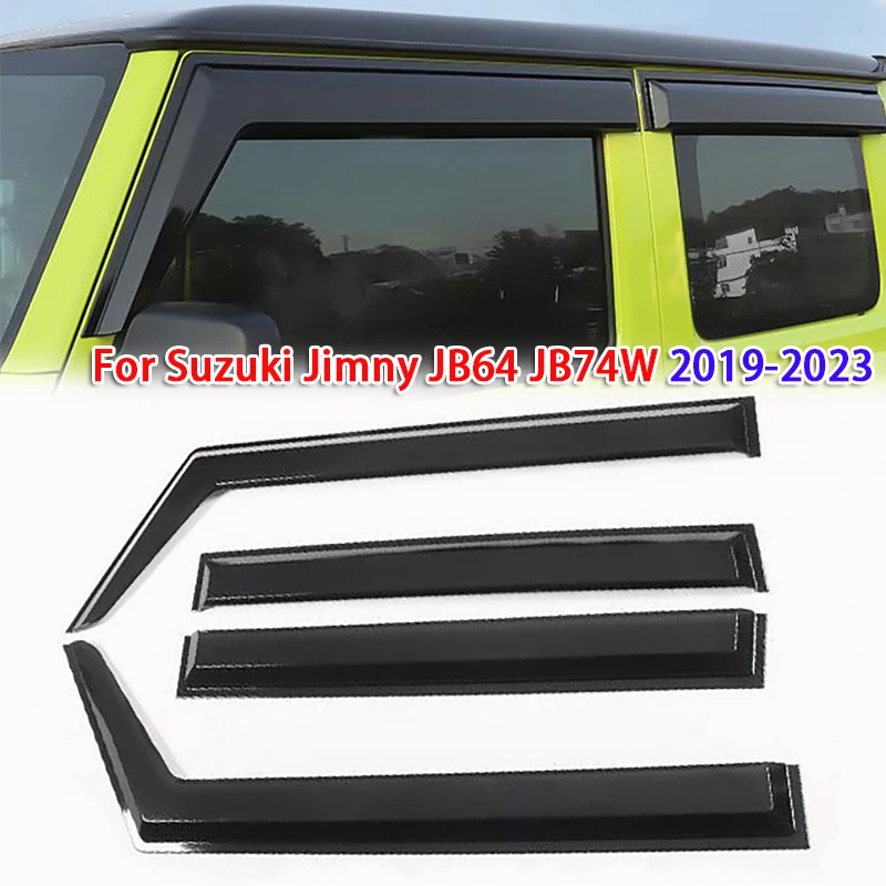 

4PCS Car Side Window Deflector Sun Rain Weather Shield for Suzuki Jimny JB64 JB74W 2019-2023
