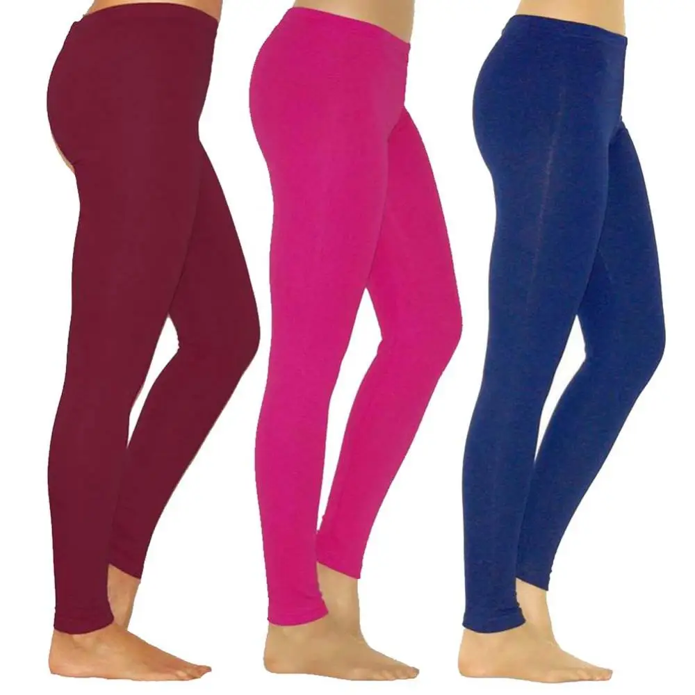 

Women Solid Color Stretchy High Waist Slim Tights Leggings Pencil Pants Trousers