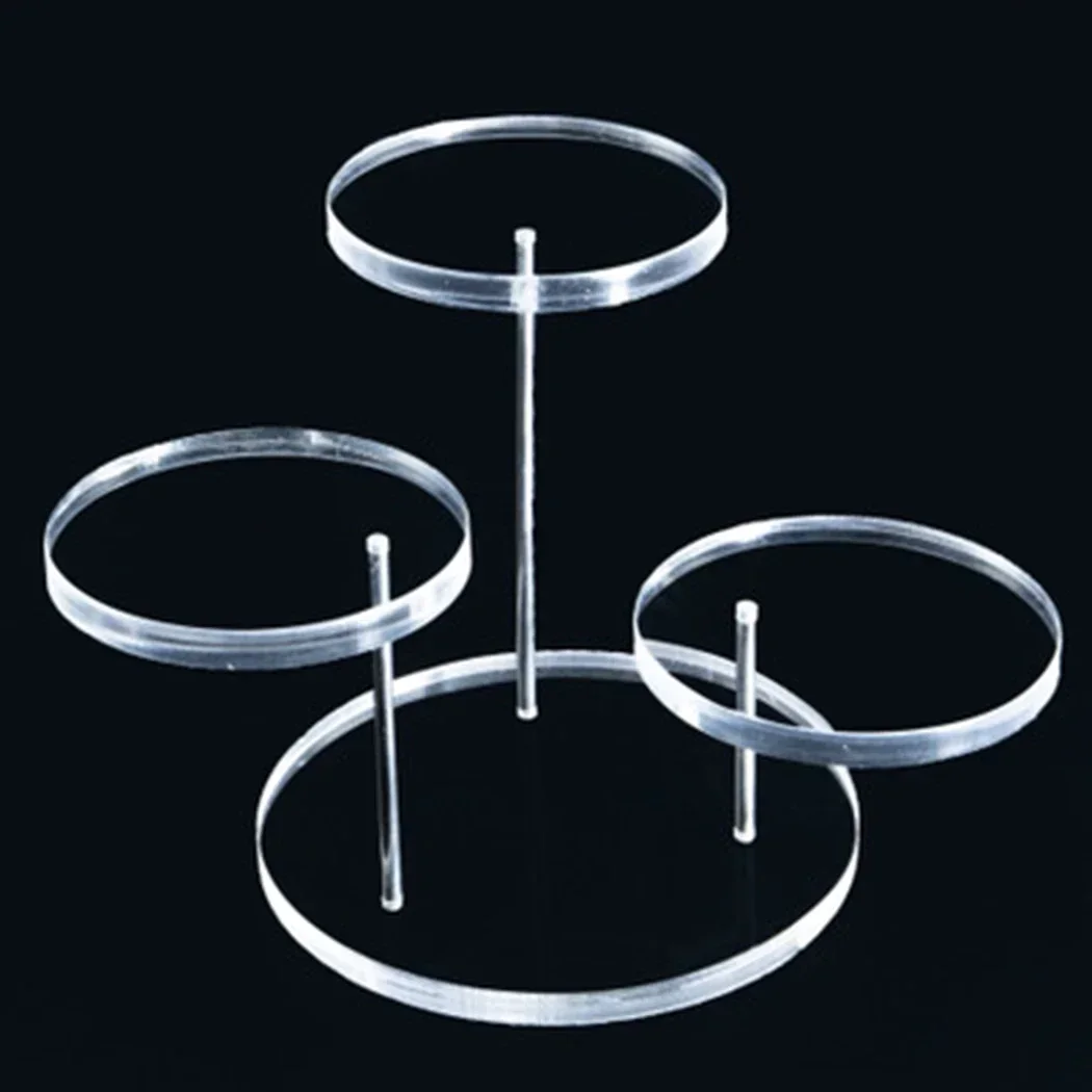 3 Tray Fashion Multi-Layer Acrylic Jewelry Ring Display Stand Pendant Show Rack 3-layer Round Jewelry Display Stand 2021 Newest