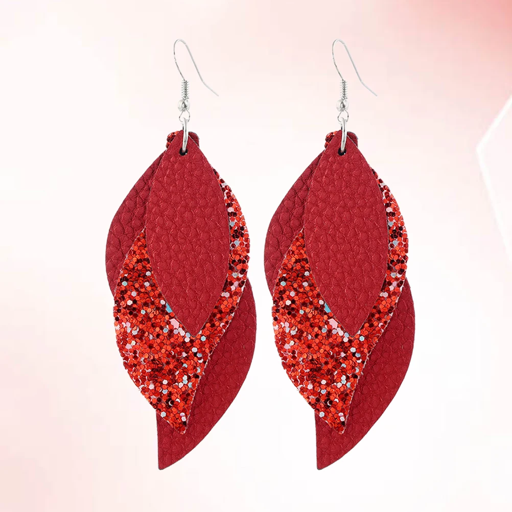 

Hoop Earrings for Women Sequin Women's Ohrringe Boho Style Dangle Red Vacation