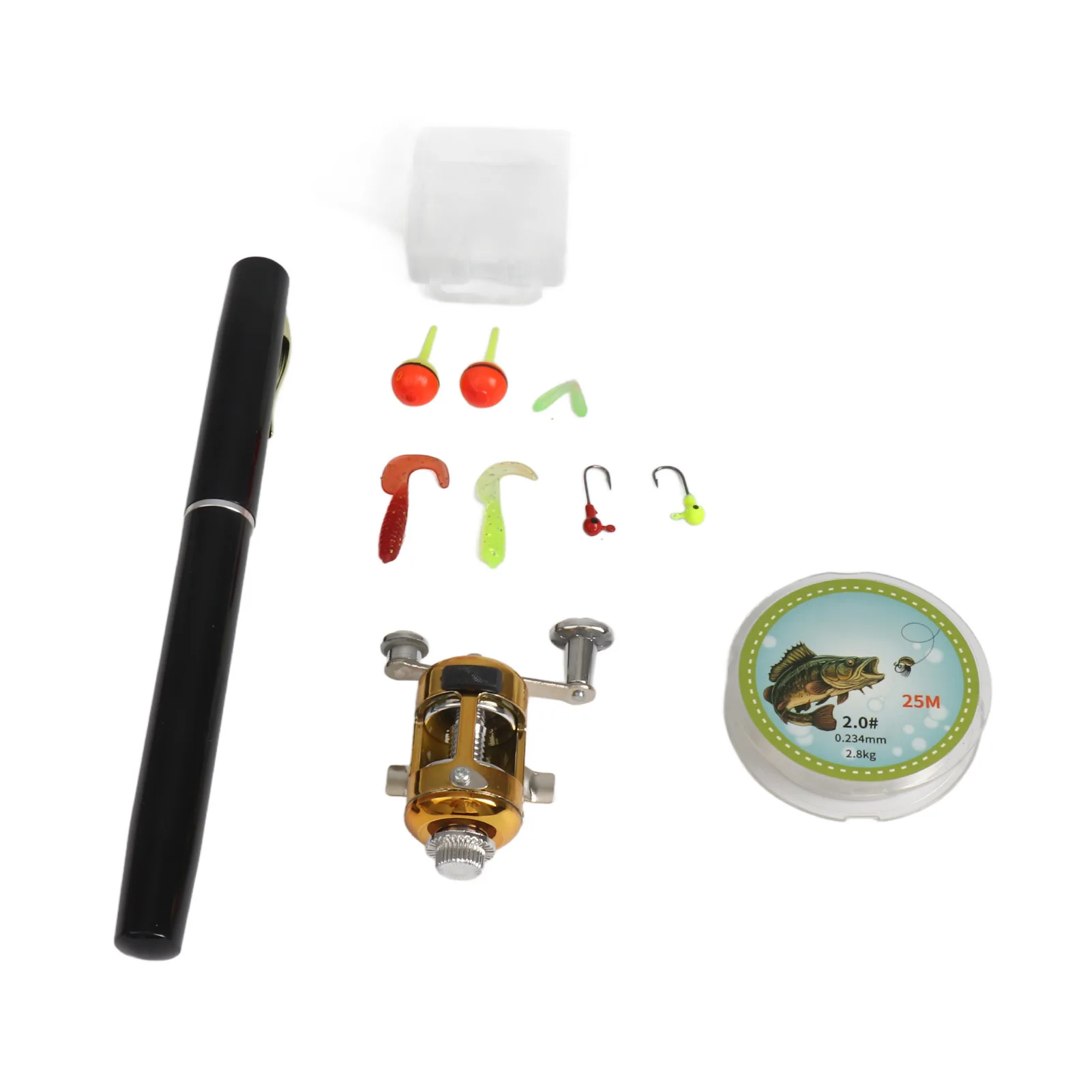 الصيد رود بكرة كومبو مجموعة صغيرة تلسكوبي المحمولة جيب القلم الصيد رود القطب + بكرة سبائك الألومنيوم خيط صنارة الصيد السحر الناعمة #1