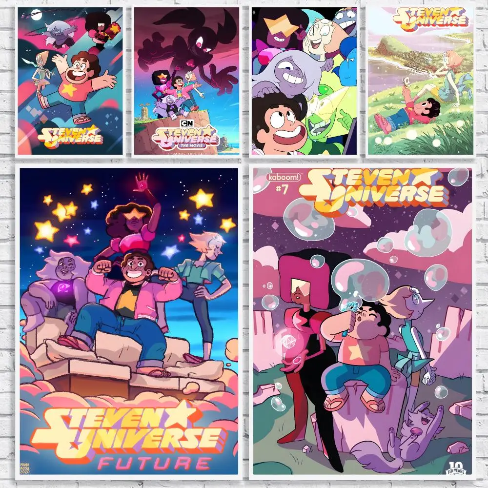 American Cartoon S-steven Universe Poster High-Quality Canvas Wall Mural Crease-Free For Living Room Bedroom Interiors