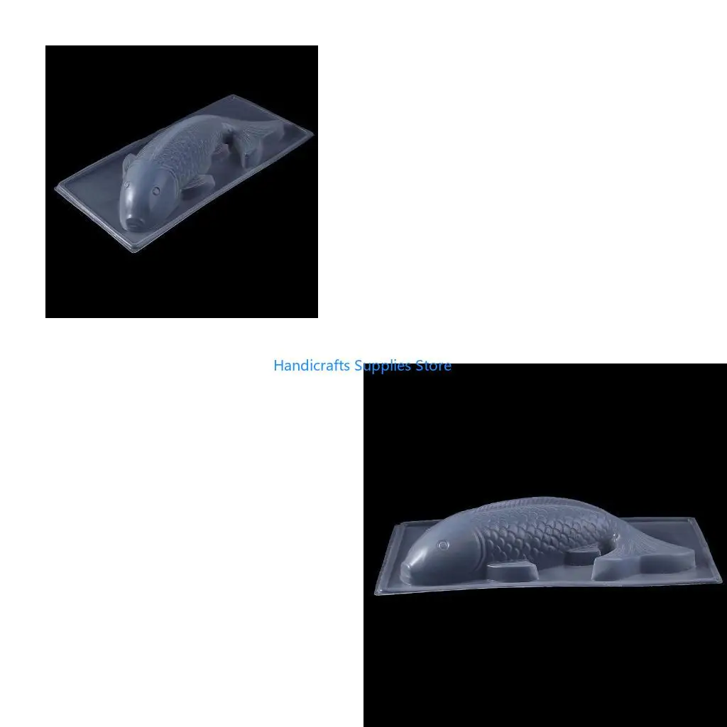 R1WA DIY 3D Fish Plastic Cake Chocolate Mould Jelly Handmade Transparent Sugarcraft Mold DIY Craft