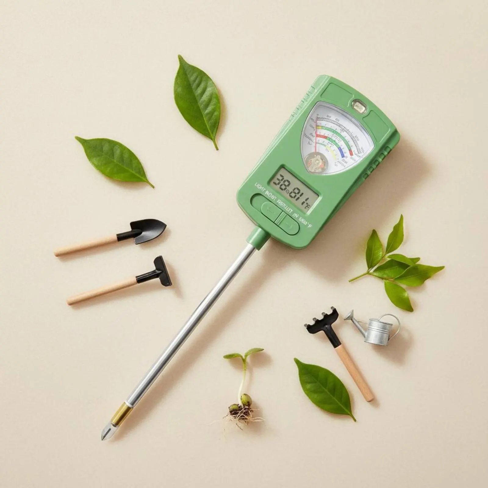 

7 in 1 Soil Tester Multifunctional Plant Soil Tester Measuring Tool Easy to Use LCD Screen for Potted Plants, Lawn