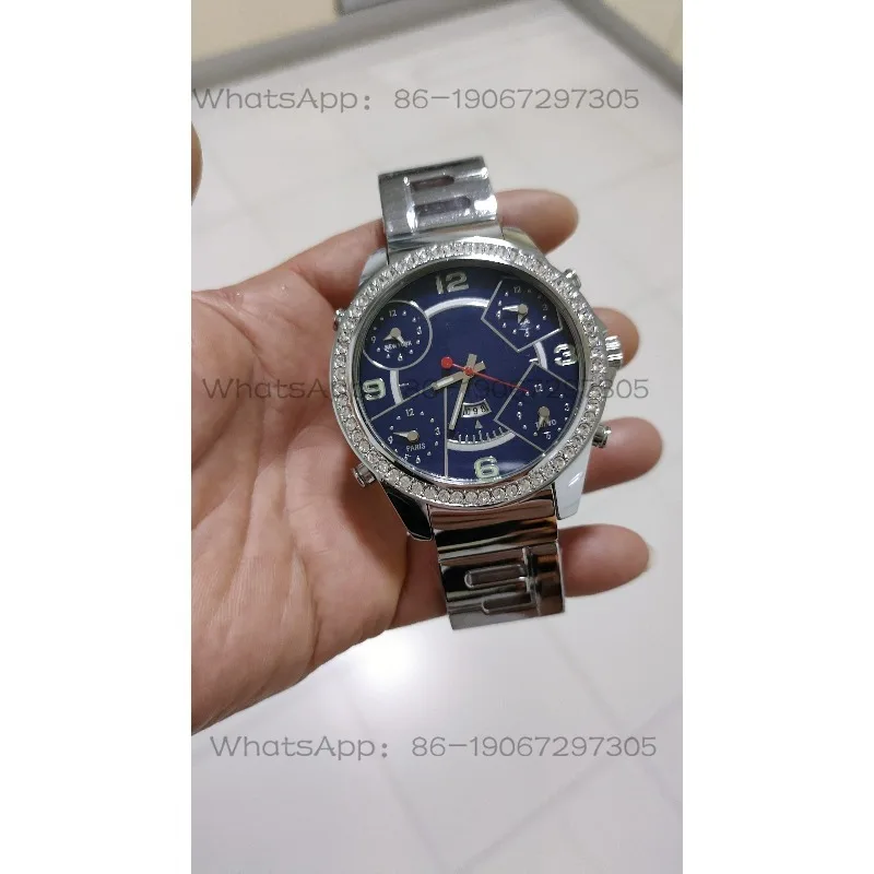 

24-Hour Shipping Gypsy Couple Rhinestone Non-mainstream Hip-hop Men's and Women's Steel Belt Watch