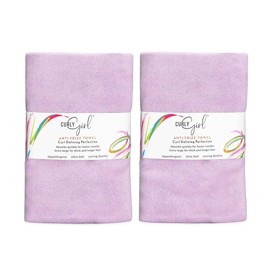 

2 Pack Microfiber Curl Hair Drying Towel, AntiFrizz, Super Absorbent, Fast Drying Towel for Curls