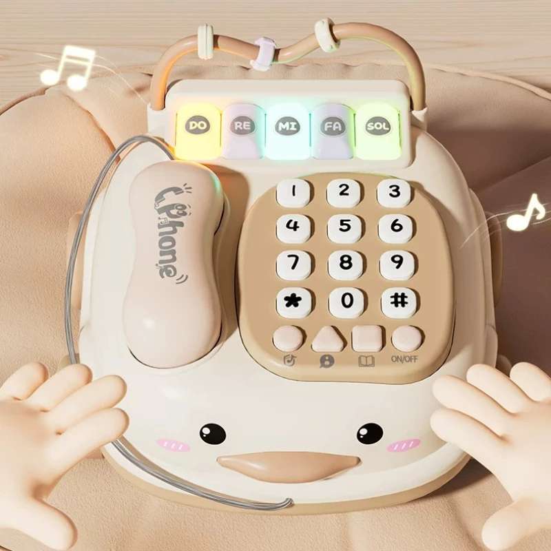 Children Toys Fake Phone Realistic Baby Sized Landline Phone and Mobile Phone for Early Educatio Intelligence Development Gifts