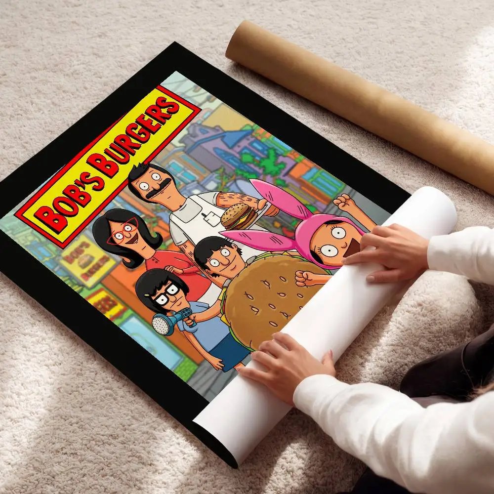 Bobs B-Burgers Poster Album Art Cover Film Movie  Wall Waterproof Paper Sticker For Living Room Home Decor