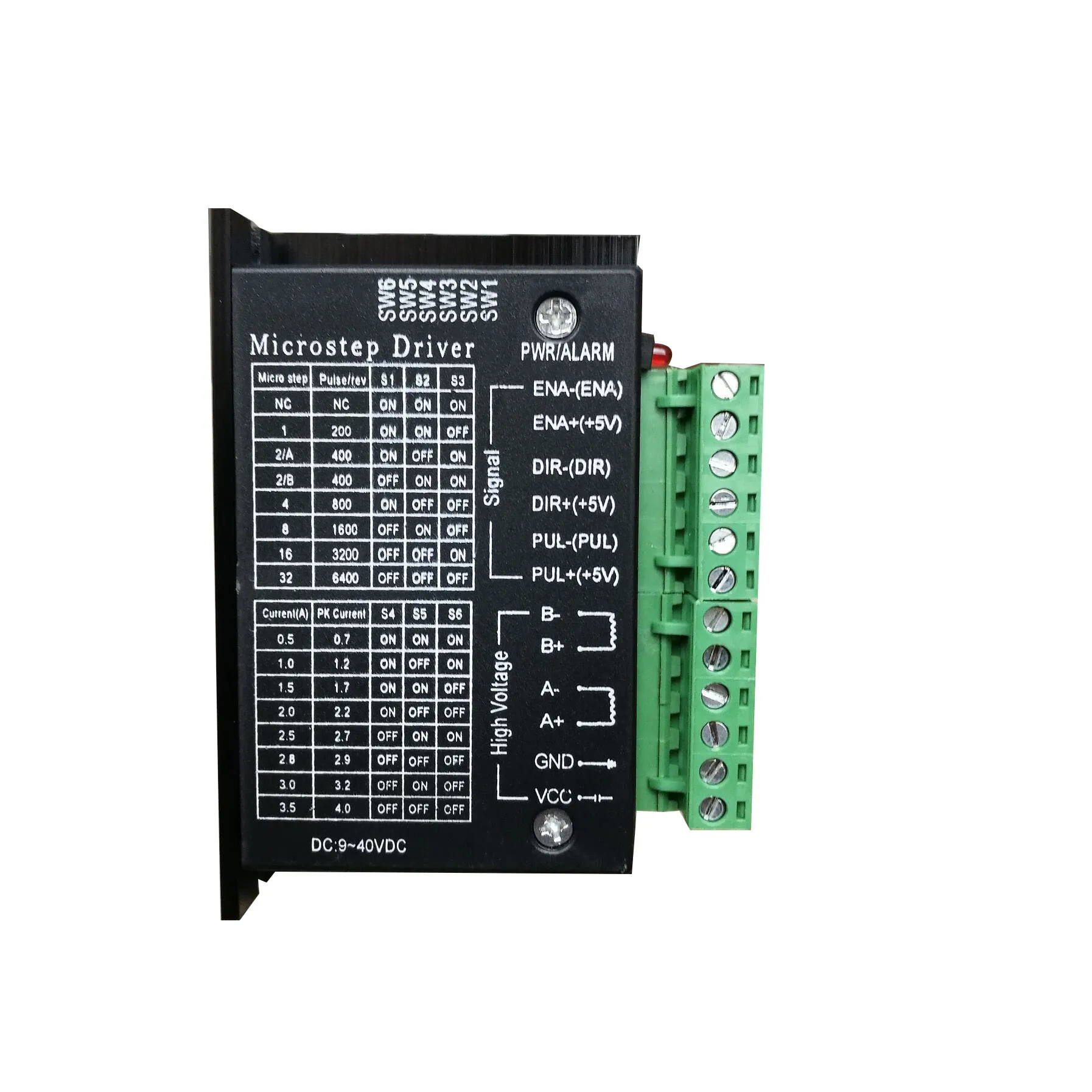 TB6600 28/35/39/42/ Stepper Motor Driver 32 Subdivisions 4A DC:9-40VDC NEMA 8/11/14/16/17 Dual Phase Driver