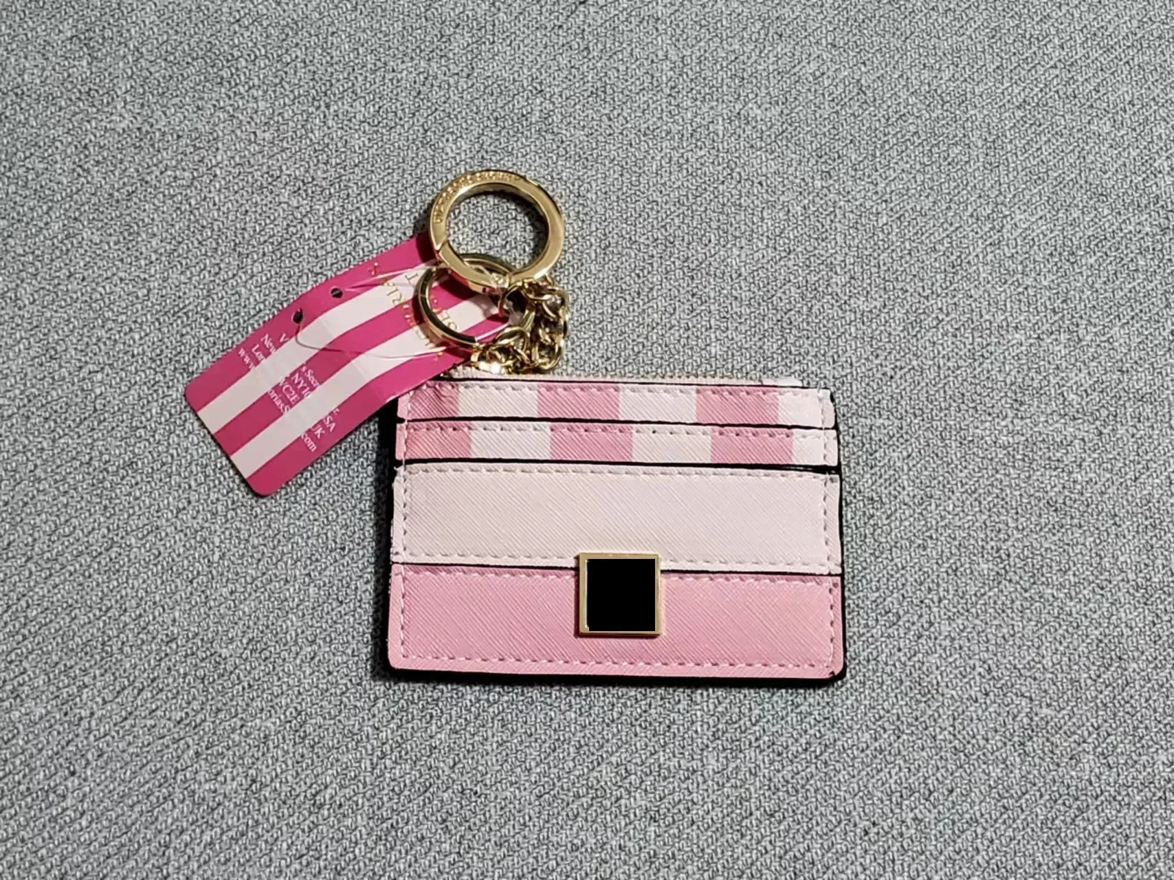 2023 neue rosa & weiße Kreditkarten etui Brieftasche Signatur Streifen ID Inhaber