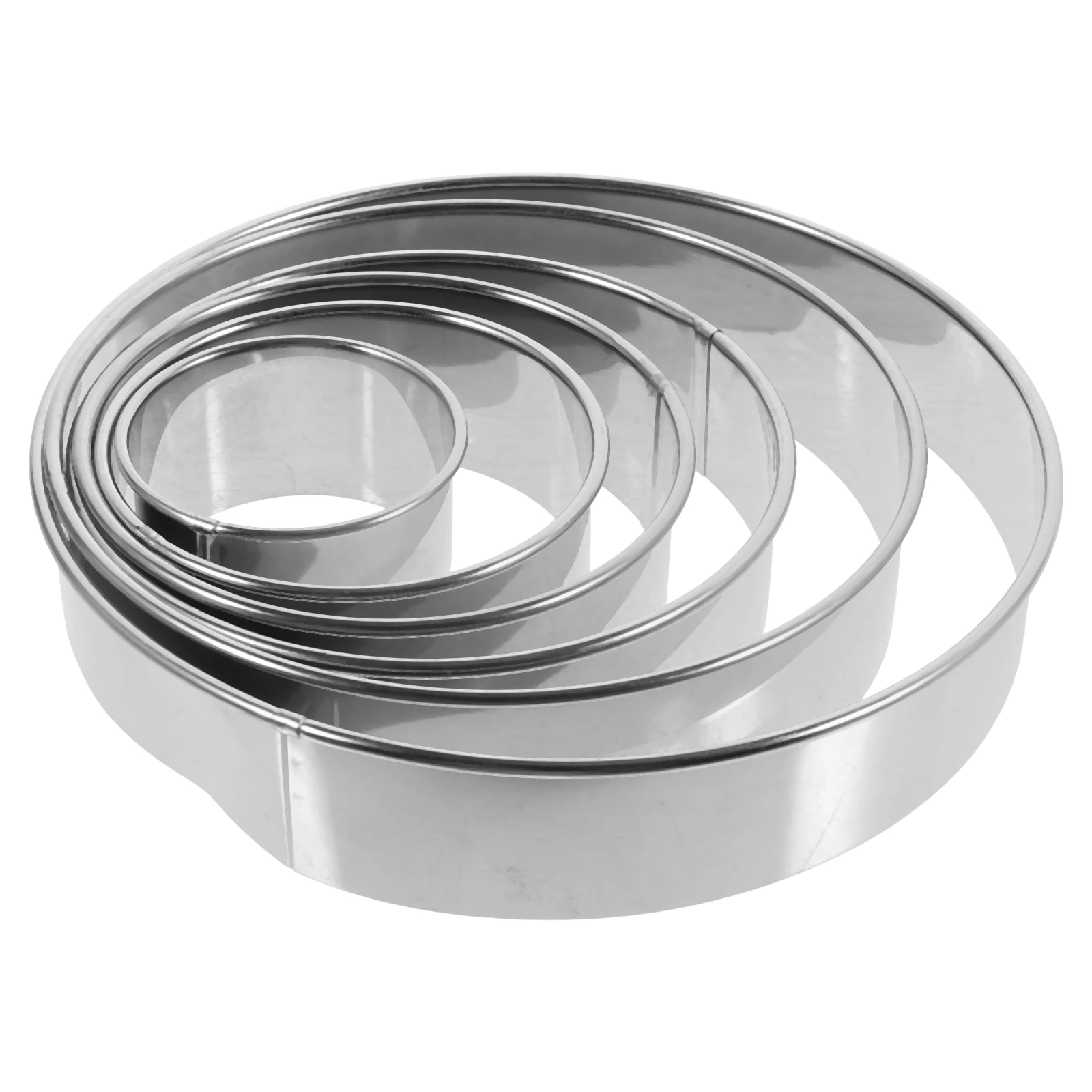 

6pcs Dumpling Mold Stainless Steel Round Cookie Empanada Maker Press Portable Kitchen Dumpling Skin Cutter Non-Stick Wrapper