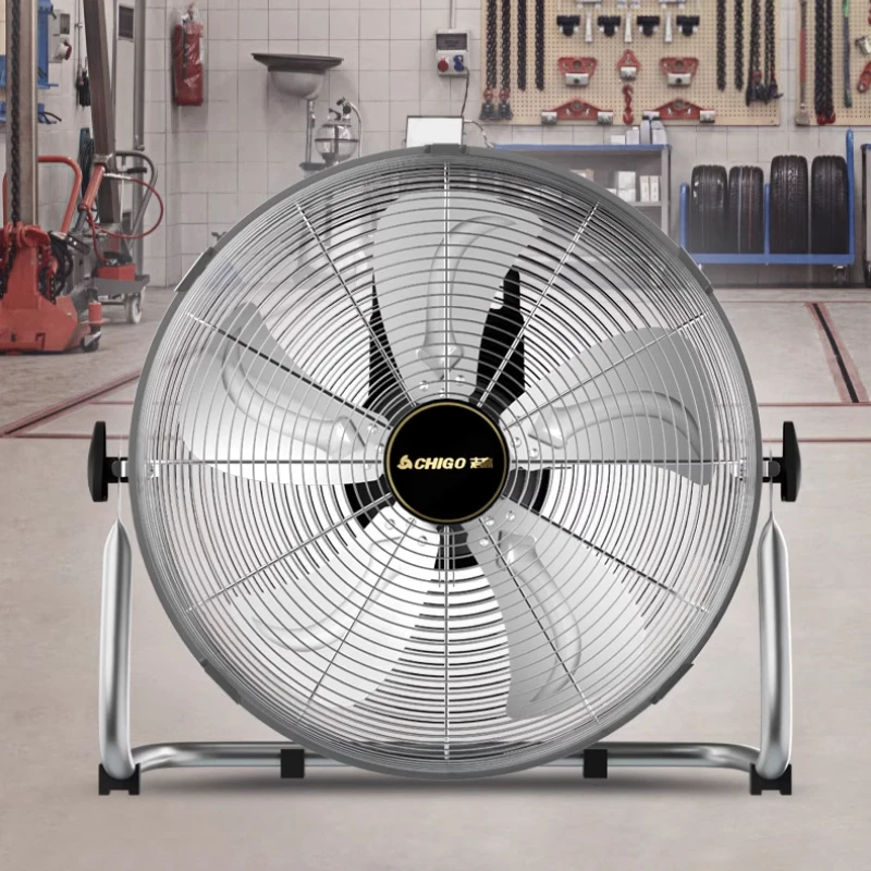 Heavy-Duty Industrial Floor Fan with Metal Body, High-Velocity Blower Construction Sites/Dormitory/Household, Ball Bearing Motor - Image 3
