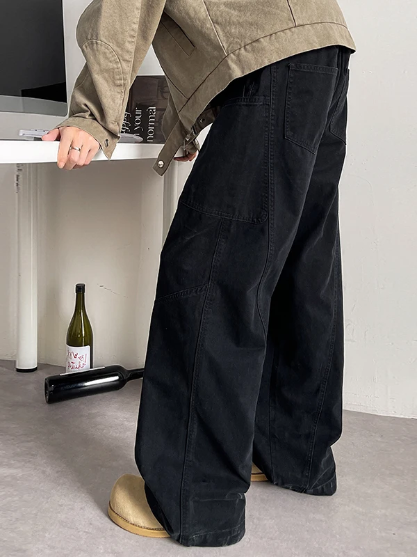 

Американские уличные широкие брюки для спецодежды, мужские зимние свободные прямые солдатские брюки, мужские брюки с большим количеством на талии