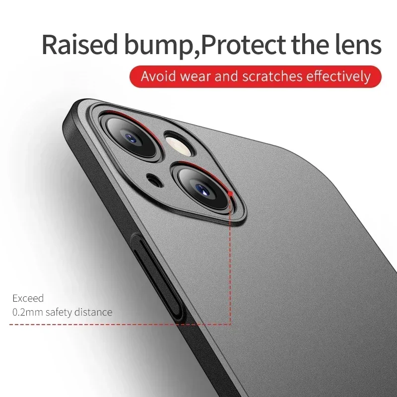 For iPhone 14 15 16 Hard PC Shockproof Cover Lightweight Ultra Slim Matte Case For APPLE iPhone 16 15 14 Pro Max Plus Covers