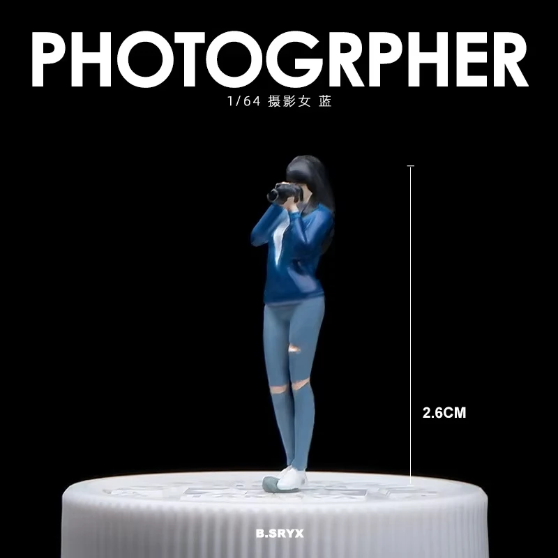 Miniature Painted Figures Scale 1:64 Surf/Photographer People Model for Dollhouse Building Sand Table Scene Layout Material 1pcs