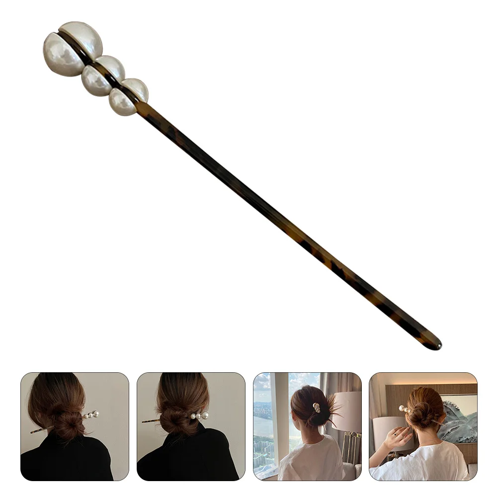 

Pearl Stick Ancient Style Hanfu Hairpin For Women Bun Maker Accessory Large Hair Chopsticks Chinese Style Hair Accessories