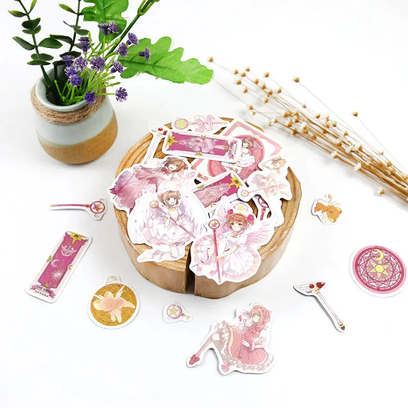 Anime Card Captor Sakura Cosplay Cute Cartoon Stickers Decorative Stickers Props Accessories Gifts