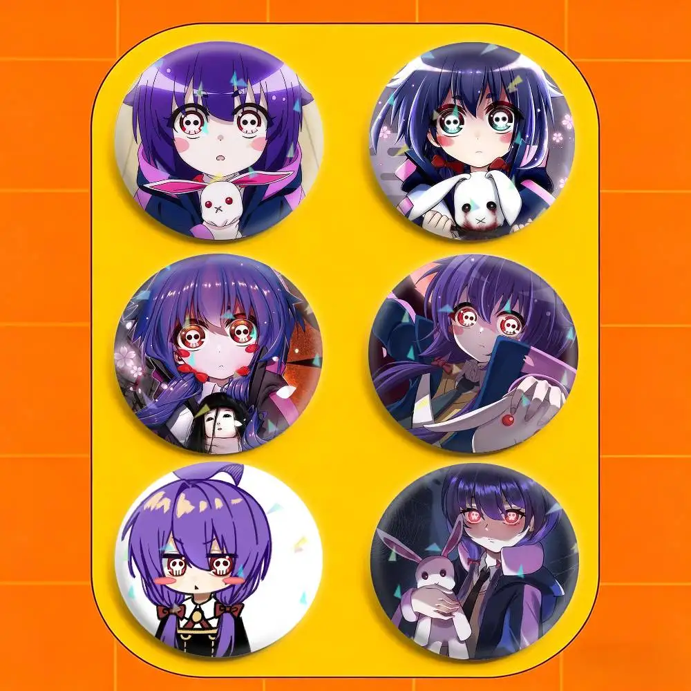 D-Dark Gathering Yayoi Houzuki  32/44/58mm Handmade Pins Round Brooch Badge Backpacks Clothes Jewelry Gifts