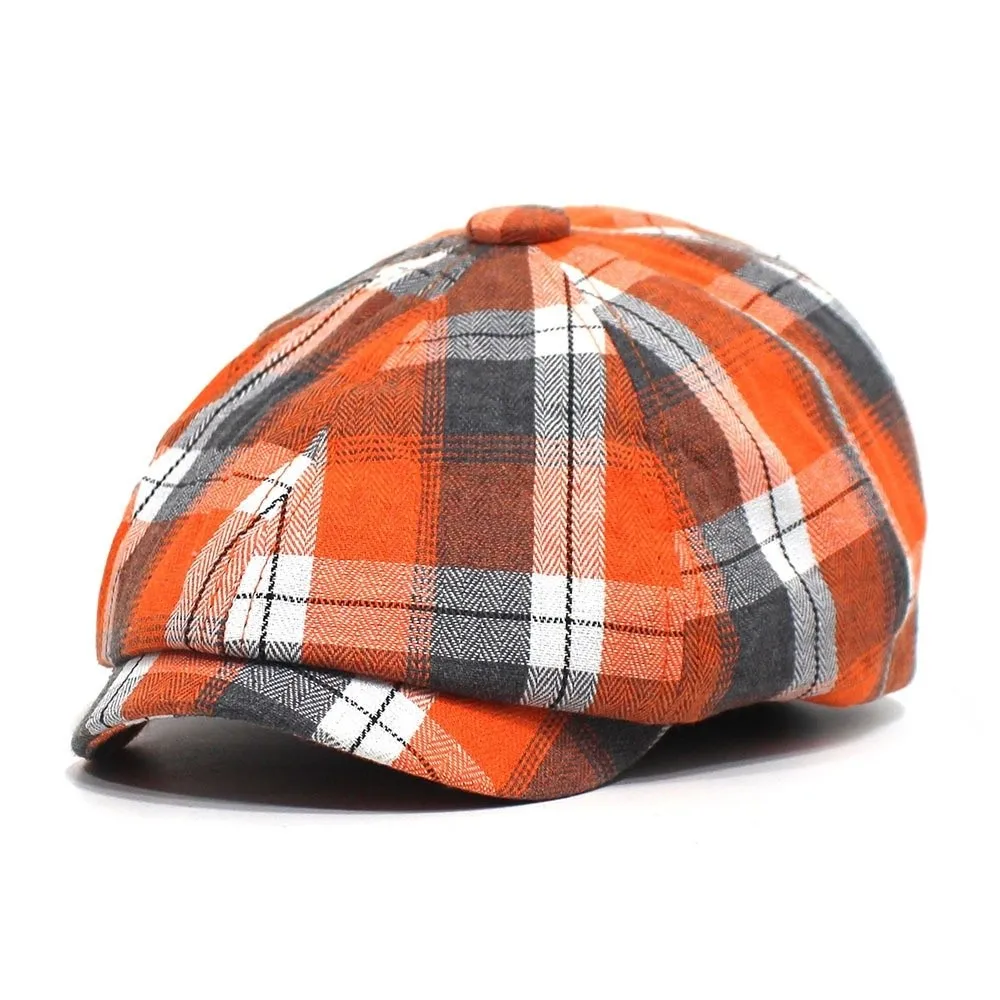 chapeu-boina-xadrez-de-aba-curta-leve-e-respiravel-estilo-casual-vintage-chapeu-de-artista-e-pintor-unissex