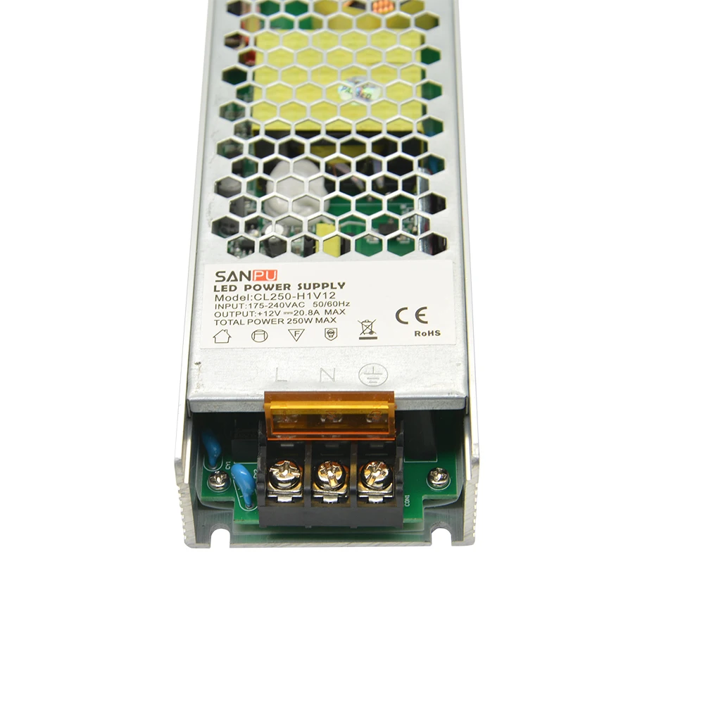 LED Power Supply Include AC to DC Lighting Transformer Driver Converter for Indoor Strip 12V/24V 60W-250W