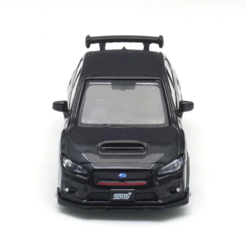 JKM 1/64 Subaru STI Black Diecast Automotive Model Ornaments Cas Toys Gift Decorations