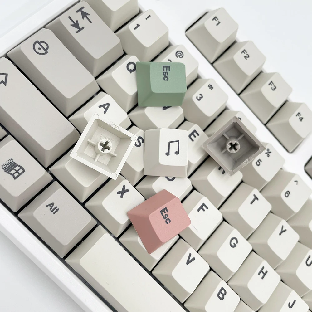 GMKfans-GBros9009 PBT Keycap, Retro, None Profile, ISO 141 Key Caps Set, Mechanical Gaming Keyboard, btDIY, DYE-SUB Keycaps