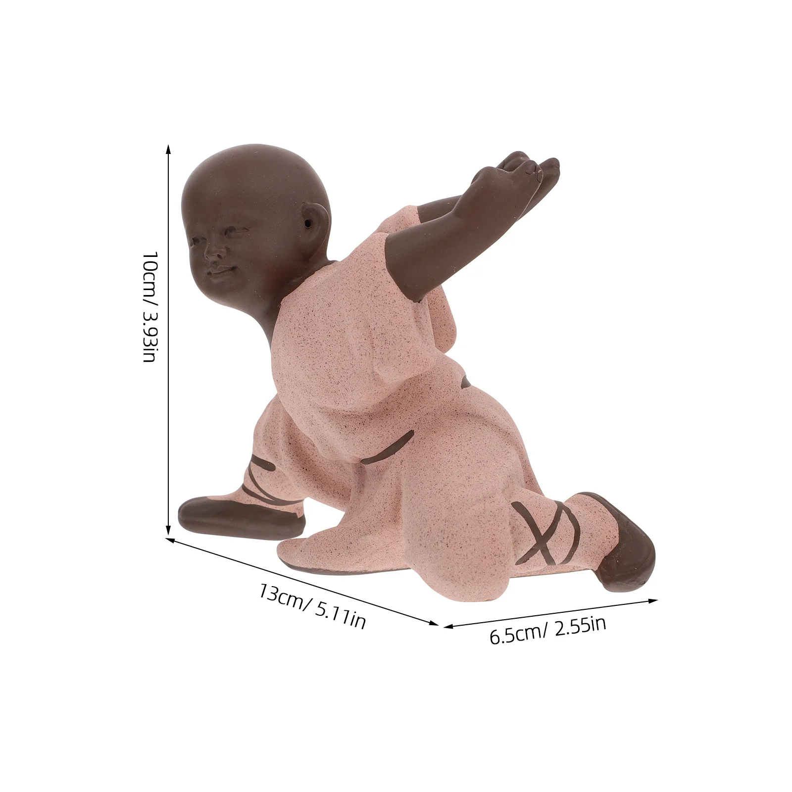 1 قطعة الشاي الجميل الحيوانات الأليفة ديكور قسط المواد سطح المكتب زخرفة لعشاق الشاي هدية الراهب تمثال الراهب سطح المكتب حلية #5