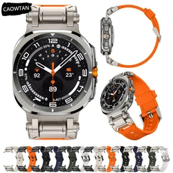 Rubber Strap for Samsung Galaxy Watch 7 Ultra 47mm Silicone Band Bracelet for Galaxy Watch Ultra 2025 47mm Watchband Sports