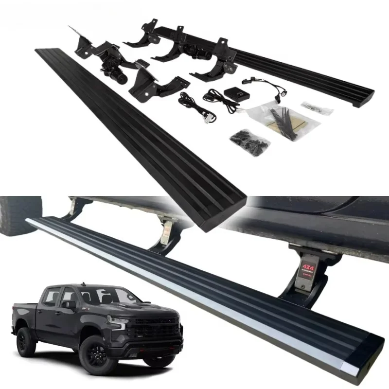 

Электрические выдвижные подножки (пороги) для пикапов Chevrolet Silverado 1500 Regular Cab 2005, 2007, 2009, 2013 годов выпуска