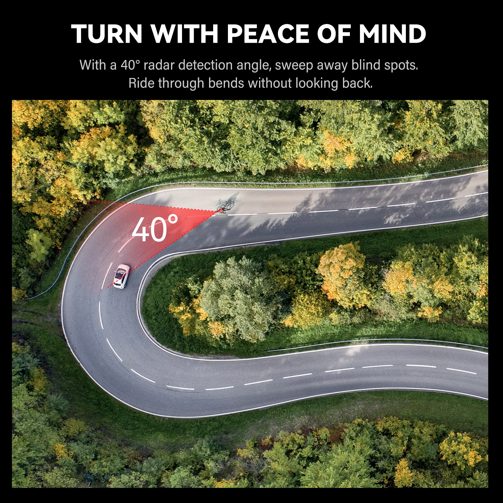 Bicycle Radar Tail Light with Brake Sensing - USB Rechargeable IPX6