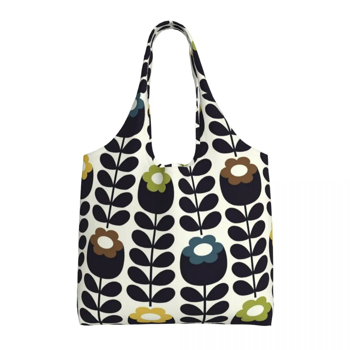 Custom Flowers Orla Kiely Grocery Shopping Tote Bags Women Canvas Shoulder Shopper Bag Big Capacity photography Handbag