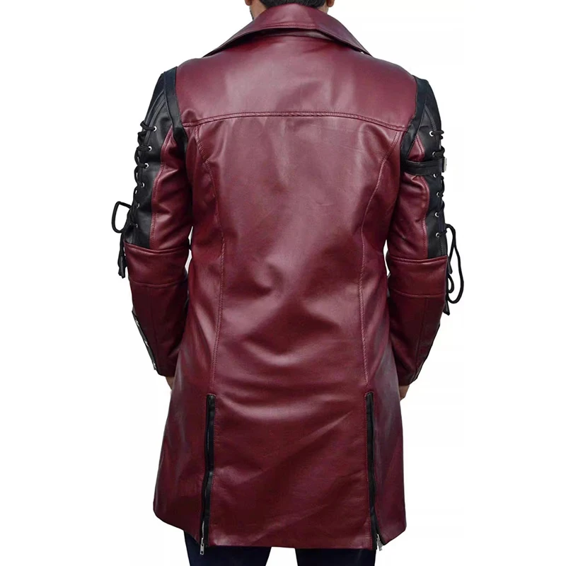 Steampunk Lederen Jas Heren Halloween Middeleeuwse Kostuums Gothic Cosplay Rits Jack Vintage Unisex Lange Leren Trenchcoats