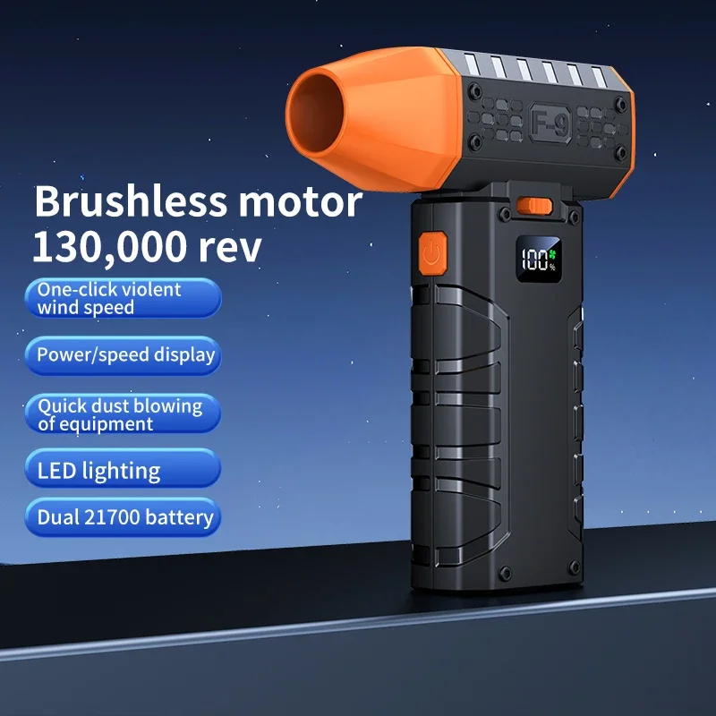 

130000RPM Brushless Motor Electric Turbo Jet Fan High-Speed Turbo Violent Fan USB Rechargeable Powerful Dust Blower 6000mah