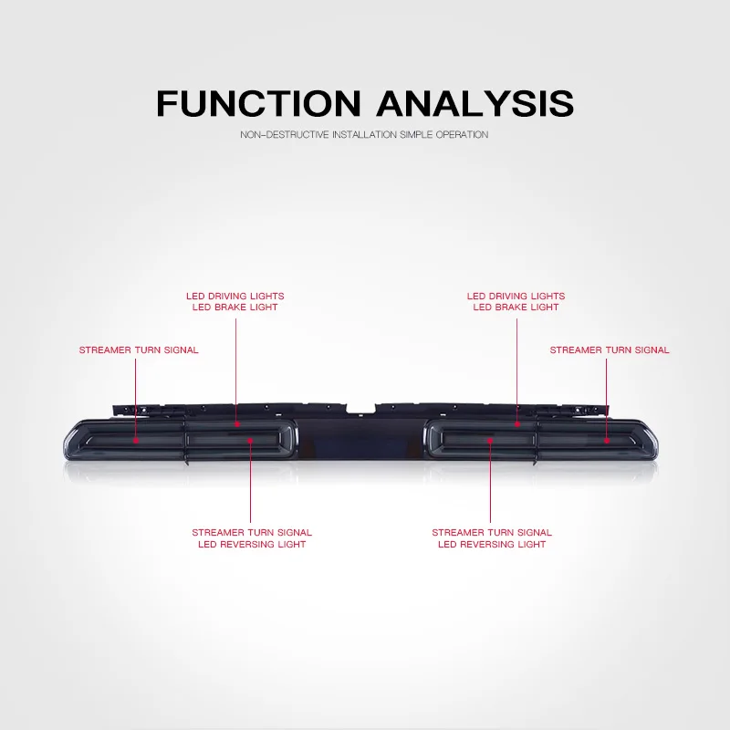 Rear Lamp For Dodge Challenger 2008-2014 Tail Lights Sequential Red Lens Taillights DRL Signal Automotive Plug And Play