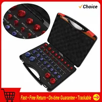 44pcs Nut and Bolt Thread Checker Red Blue Nut and Bolt Size Gauge Inch  Nut and Bolt Identifier Gauge Set