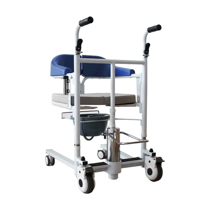 

Multifunctional hydraulic lift shift chair the elderly care transfer conveyor cart shifter load 150kg accepte 42cm seat wide