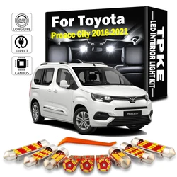 TPKE 15Pcs LED Interior Map Dome Light Kit For Toyota Proace City 2016 2017 2018 2019 2020 2021 Car Led Lamps Canbus No Error