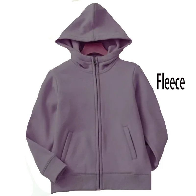 Women Hoodie  Jackets No Fleece and fleece Sweatshirts Leisure Sporty Coat