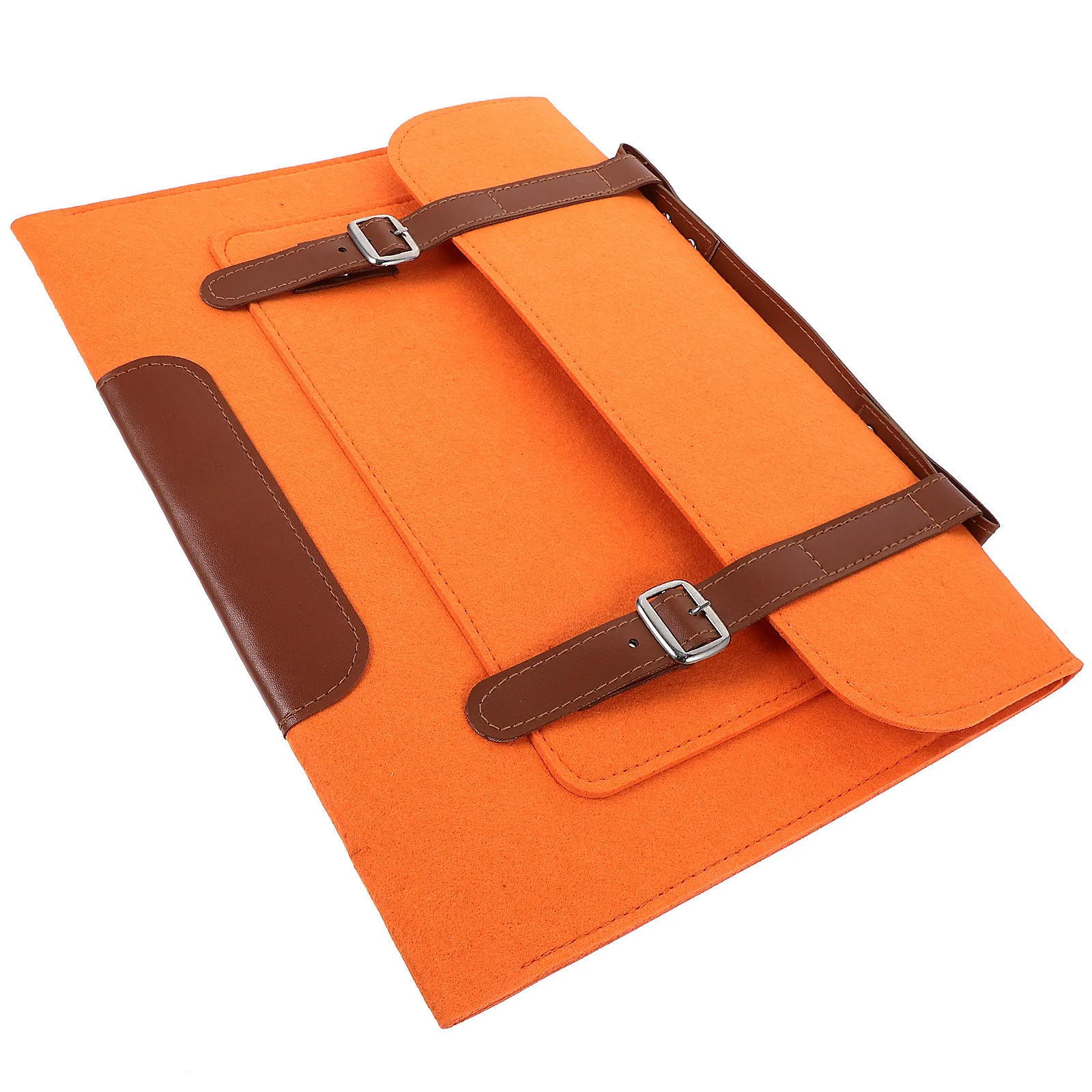 1Pcs 14 Inch Laptop Case Fashionable Simple Design Large Capacity Portable Computer Bag Comfortable Heavy Duty Handle Brown