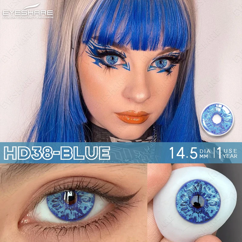 Color Lens Eyes EYESHARE Contact Lenses Cosmetics Anime Accessories Year Colored Contacts 2pcs Eye Contacts Color Contact Lenses